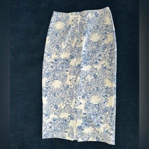 American Apparel | blue + white floral pattern | sz: S